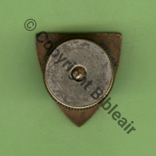 546 GAR.546 PAU AUGIS SM Vis Molette gravee A.AUGIS LYON 2Lign Dos lisse Petit Modele CUIVRE 20x18mm Src.Y.GENTY 106Eur 09.18 